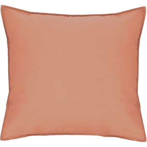 Taie d'oreiller 100%coton 57fils et lyocell terracotta