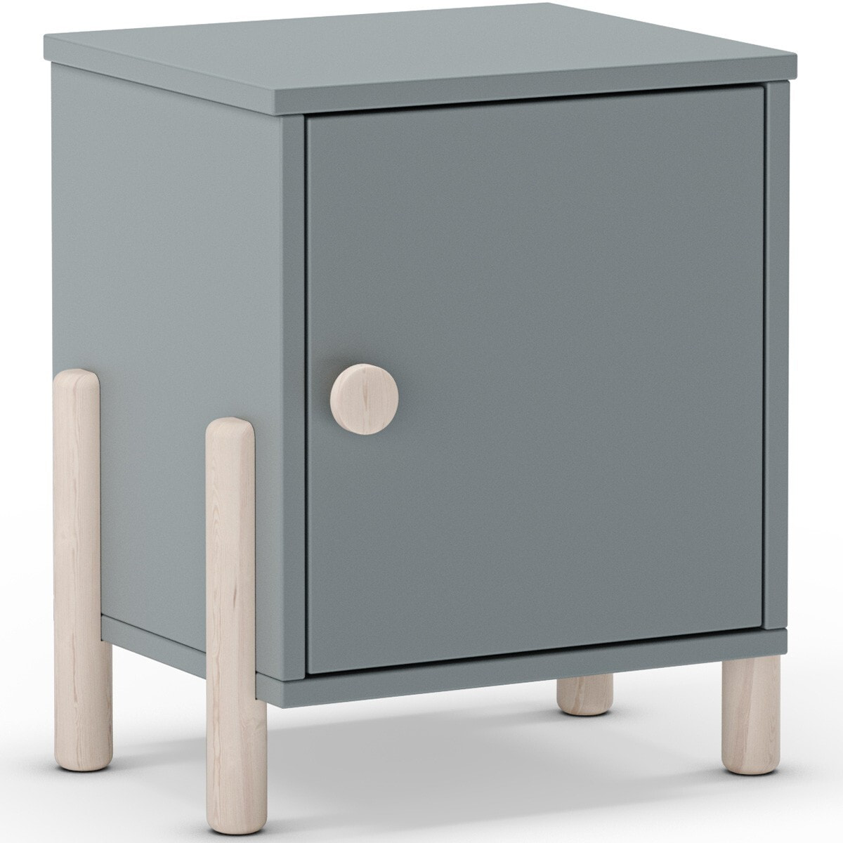 Table de chevet enfant 1 porte en bois - BASTIEN