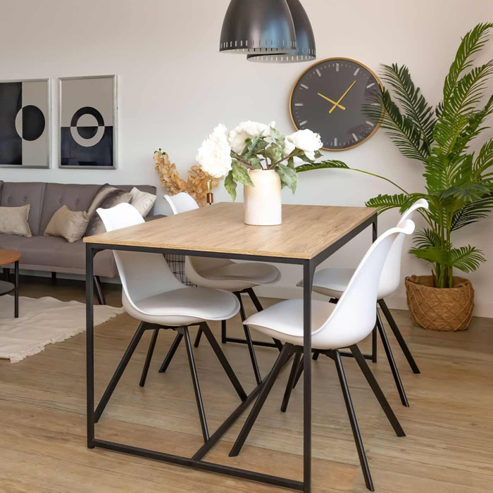 Table de repas noir cambridge 150cm