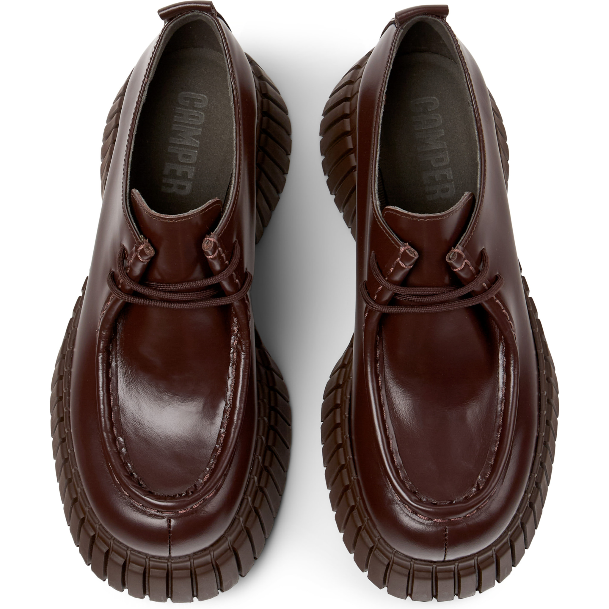 Zapatos de cordones - CAMPER BCN - Marron - Cuero liso