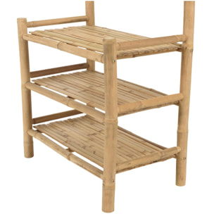 VITAL - Etagère 3 niveaux et porte-serviettes en bambou