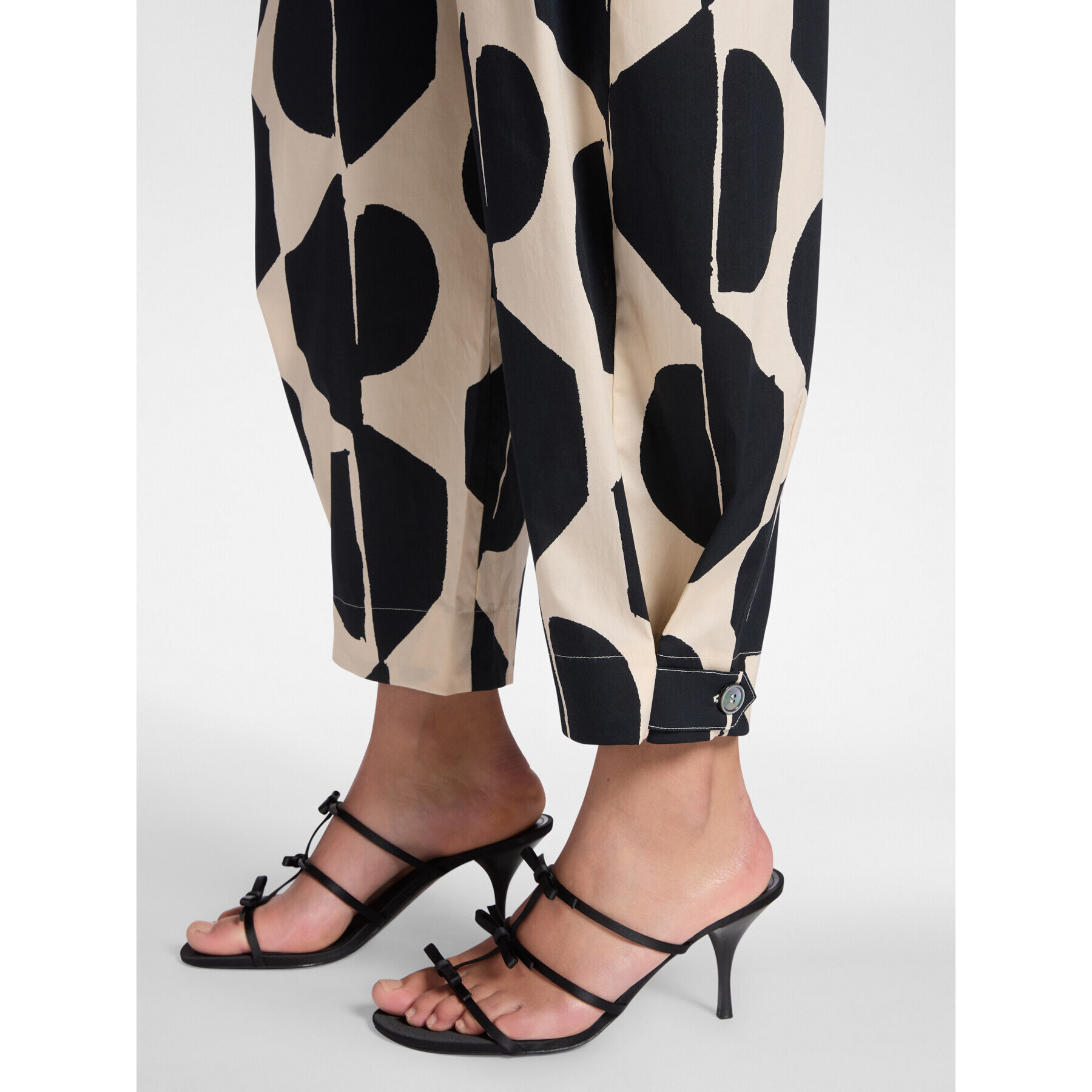 Elena Mirò - Pantalones barrel estampados - Negro