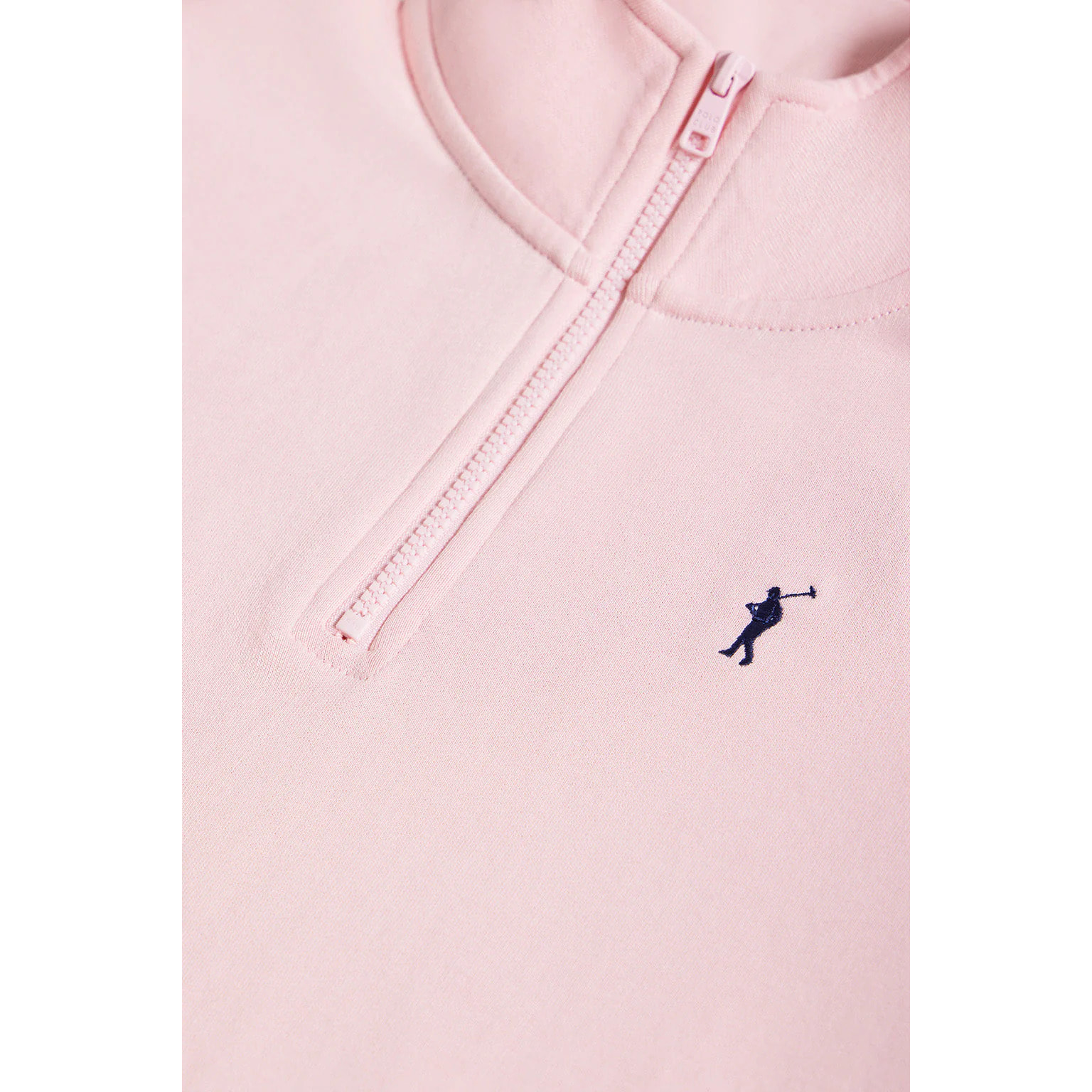 Sudadera de media cremallera rosa con logo Rigby Go