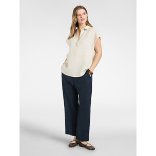 Elena Mirò - Pantalones de lino - Azul