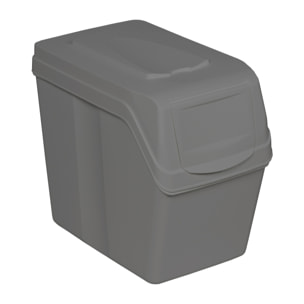 Juego de 4 cubos de reciclaje 80L Prosperplast Sortibox de plastico en color gris