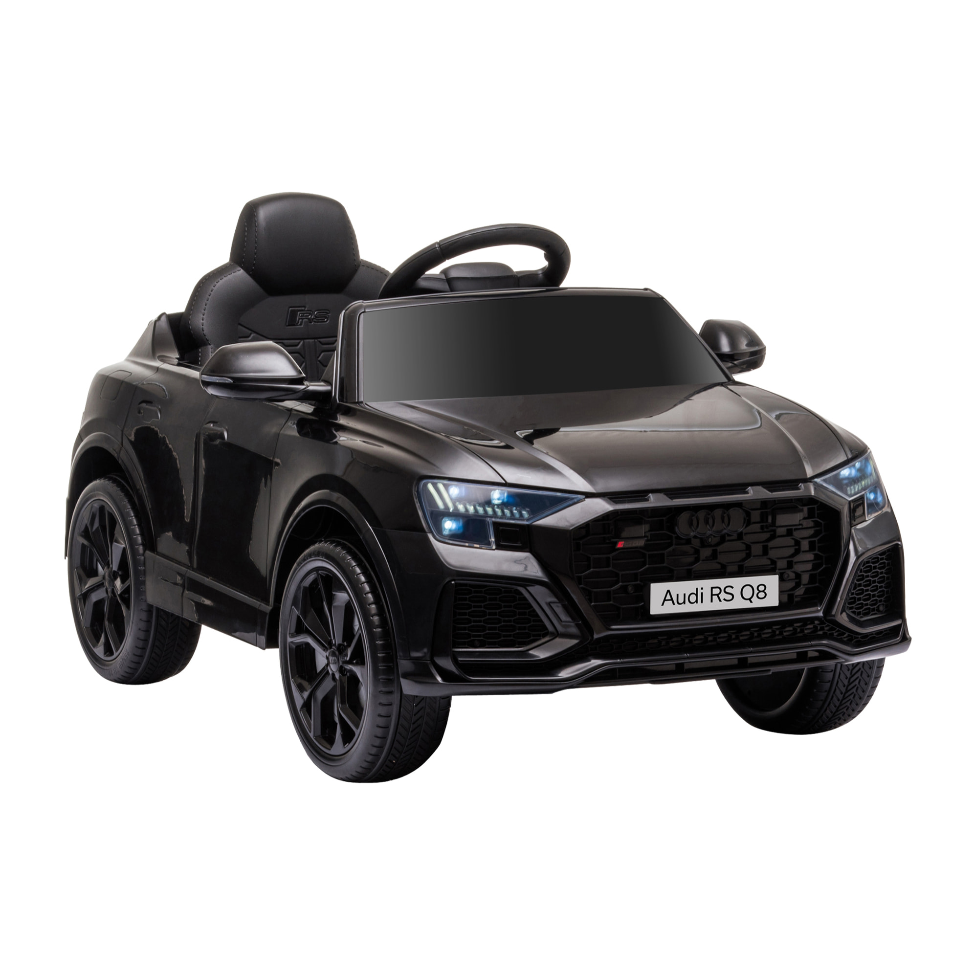 Voiture électrique enfant licence officielle Audi RS Q8 - 2 moteurs - télécommande - effets sonores, lumineux - noir