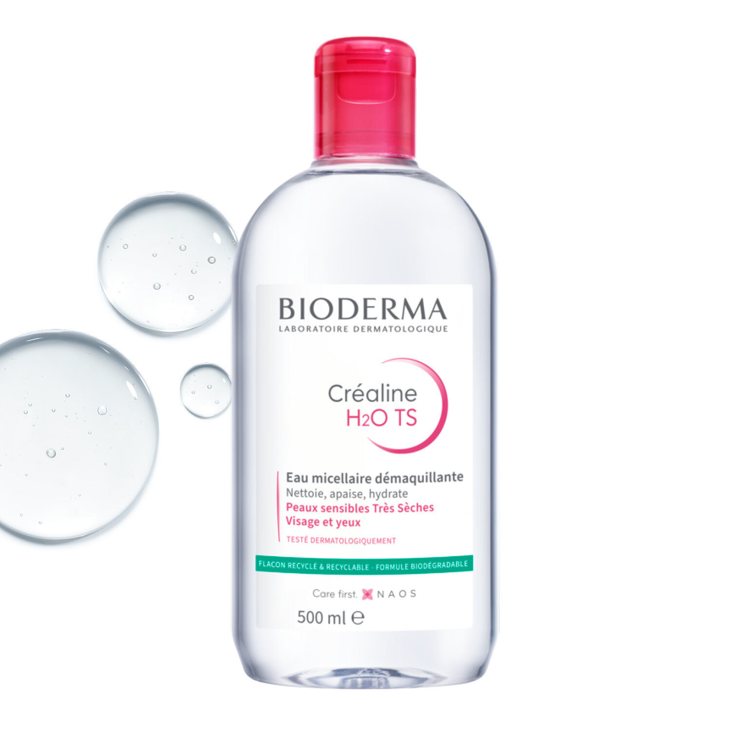 Créaline H2o TS - Eau Micellaire Démaquillante 500 ml
