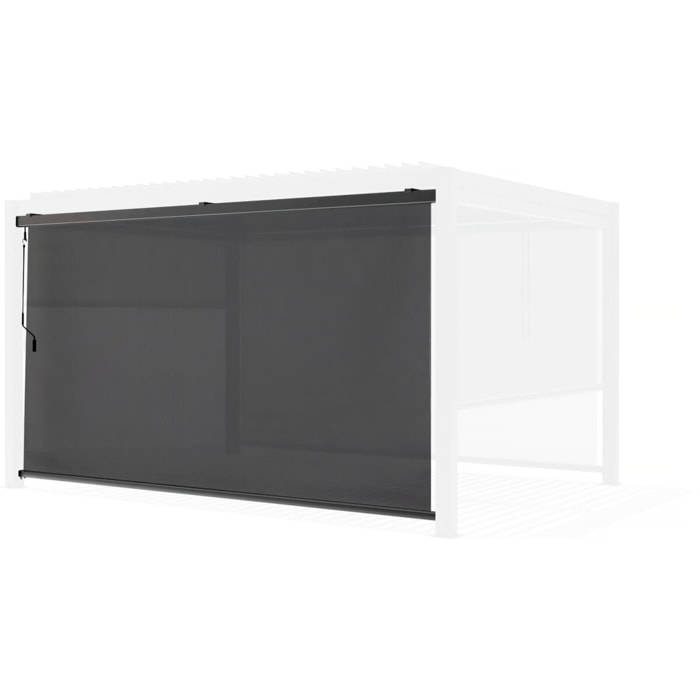 Store pergola bioclimatique - 367 x 208 cm - Gris anthracite