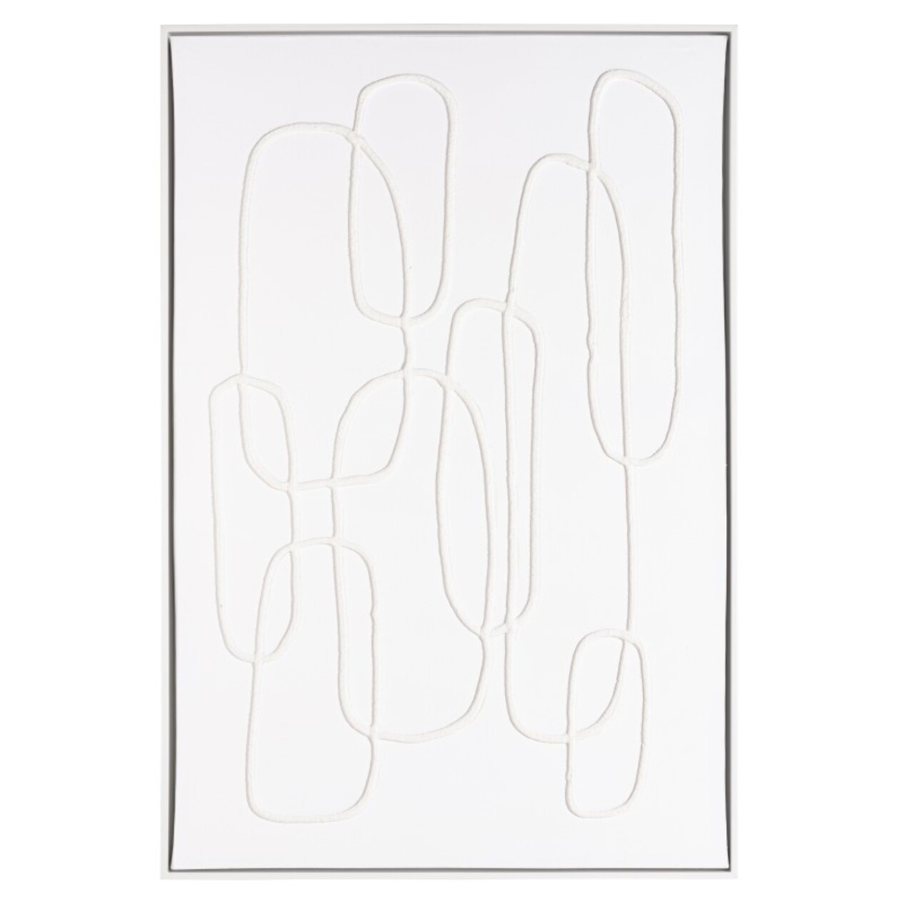 HOMER - Décoration murale 83x123cm lignes abstraites n°2, cadre blanc