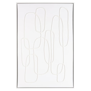 HOMER - Décoration murale 83x123cm lignes abstraites n°2, cadre blanc