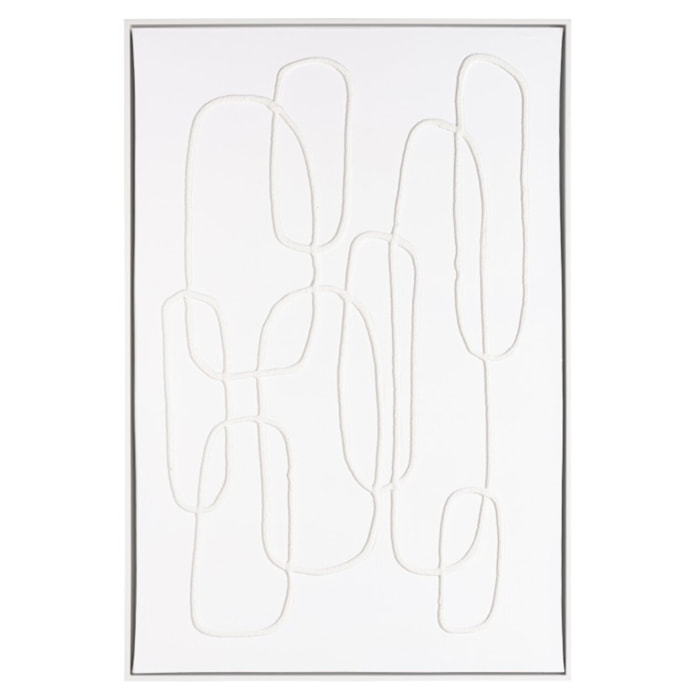 HOMER - Décoration murale 83x123cm lignes abstraites n°2, cadre blanc