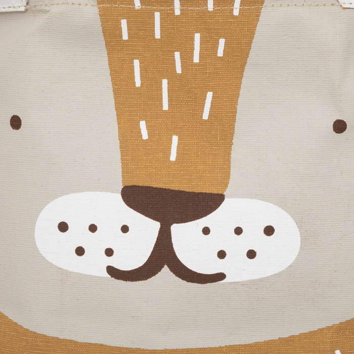 Bolsa de almacenamiento para niños diseño de león d32cm