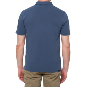 Polo tinta unita LOVINA cotone piquet Blu navy