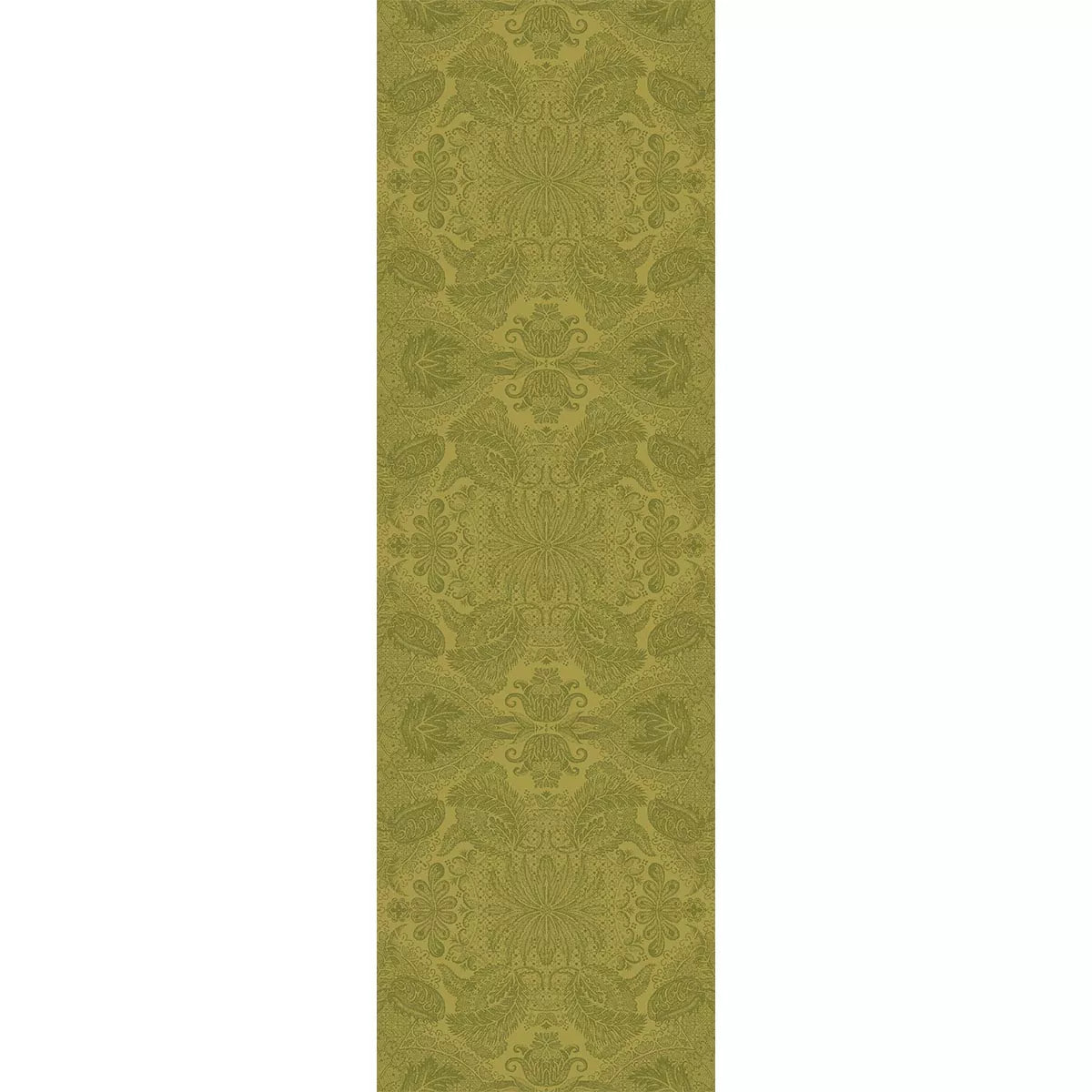 Chemin de table pur coton motif jacquard or Mille isaphire vermeil