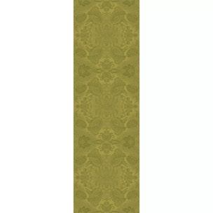 Chemin de table pur coton motif jacquard or Mille isaphire vermeil