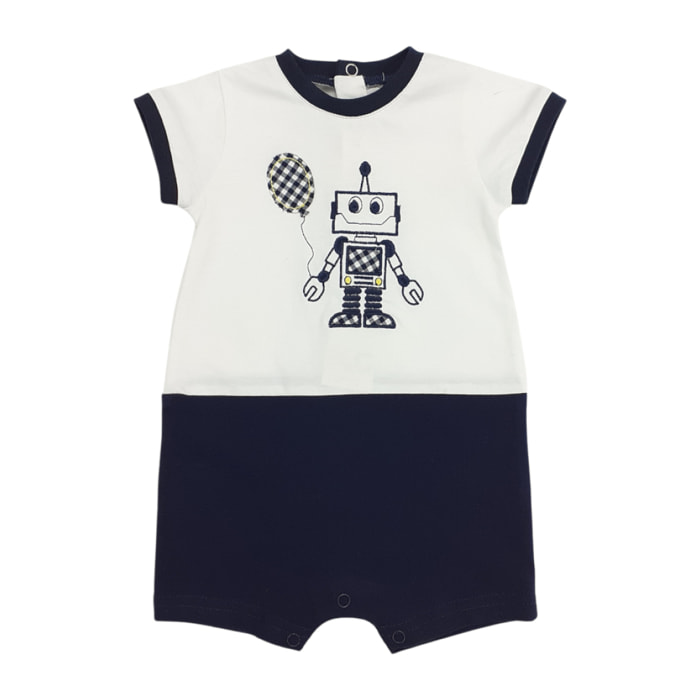 PAGLIACCETTO JERSEY BIANCO BLU ROBOT