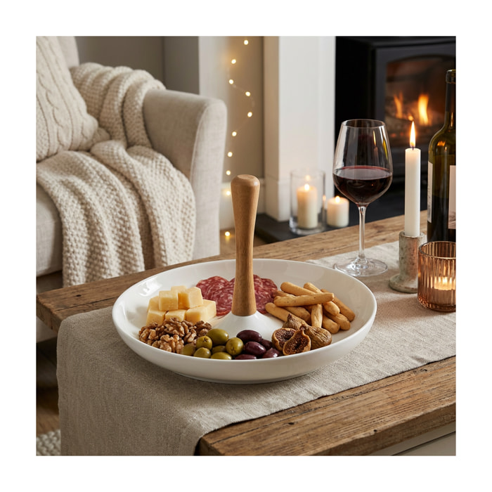 Tapas - Serviteur apéritif rond en céramique