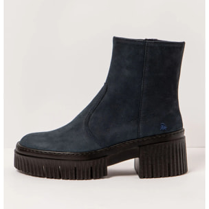 Botines con tacón 1374 NOBUCK NAVY/YORK color Navy