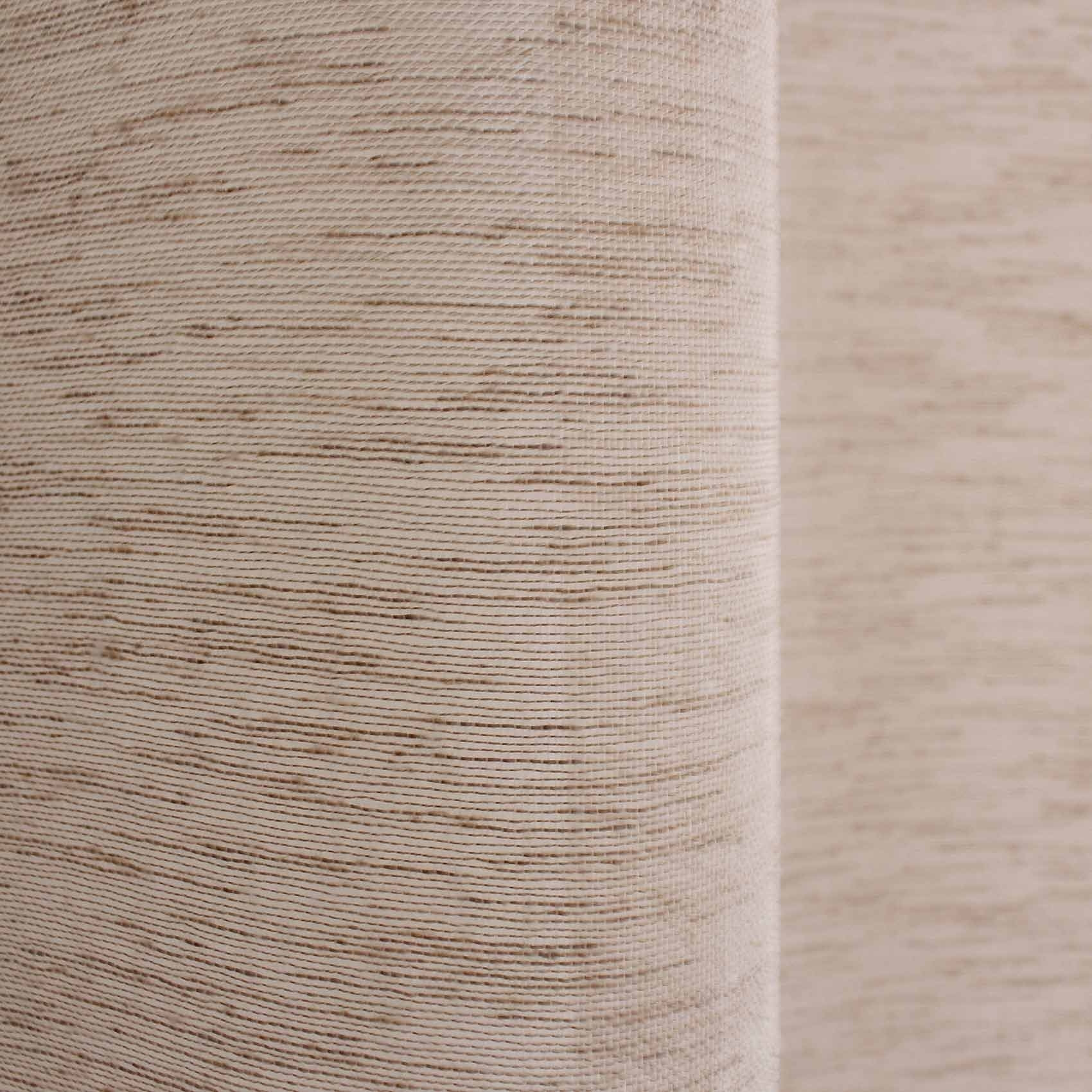 Voilage aspect lin grande largeur Oeko-tex. - Naturel