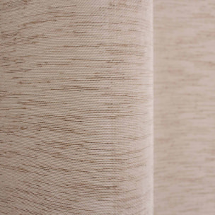 Voilage aspect lin grande largeur Oeko-tex. - Naturel