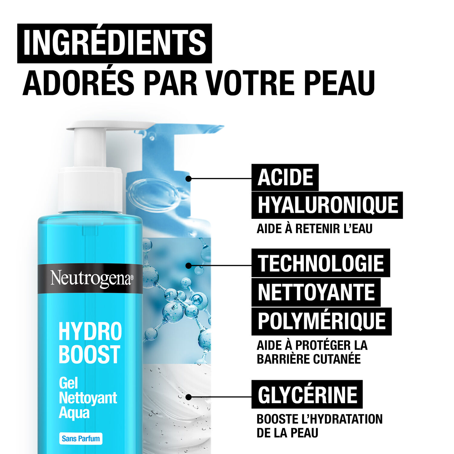 Hydro Boost - Aqua-Gel Nettoyant - Sans Parfum 200 ml