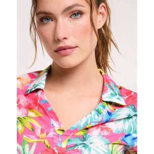 Camisa Manga Corta Rosa - Nery