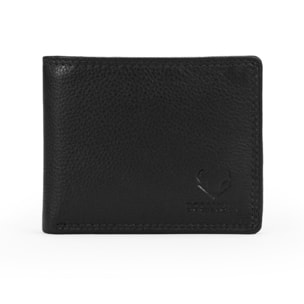 Cartera americana piel negra sin portamonedas