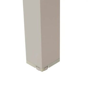 Table de jardin "Évasion" effet bois lin & argile 2 places lates en aluminium