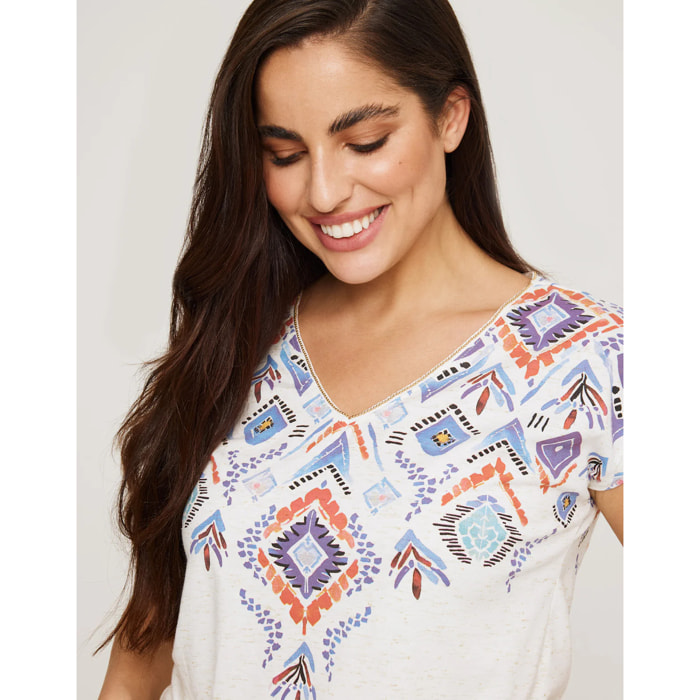 Camiseta Manga Corta Azul - Leafix