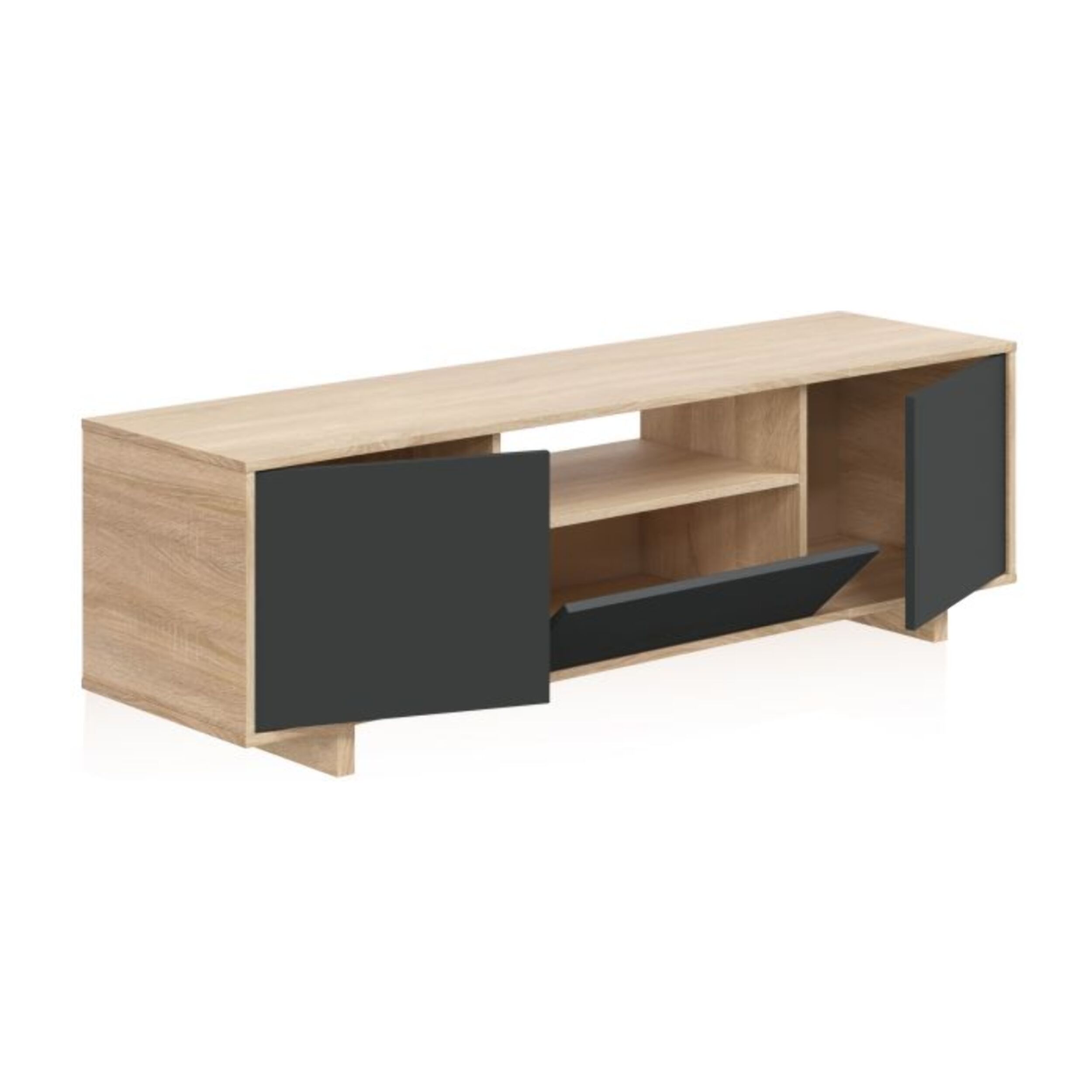 Mueble TV Lino Roble Canadian - Antracita