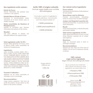 EFFIDERM - Gel Anti Cellulite - Gel Minceur Désinfiltrant - Spécial Hanches, Fesses et Cuisses - 125ml