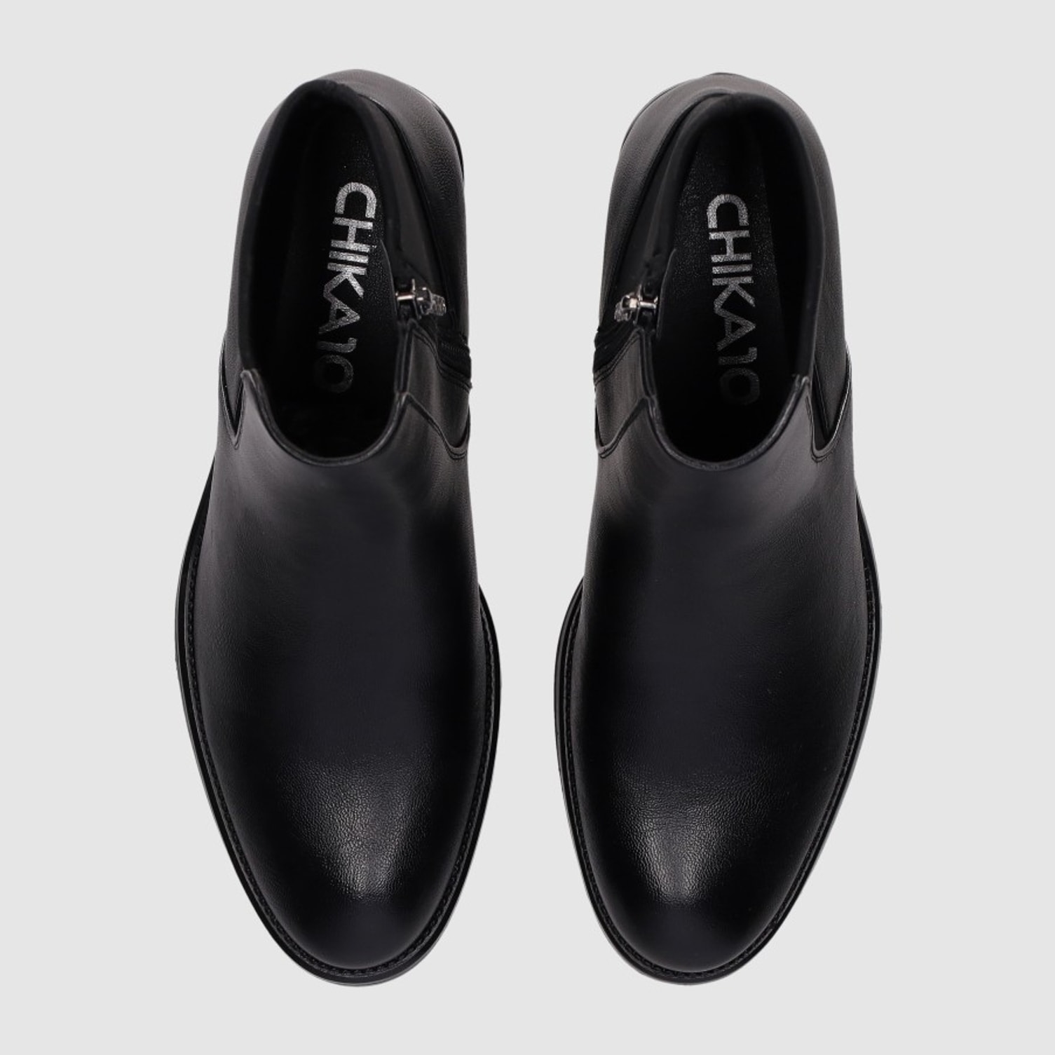 Botines de Piel Sintética - Negro - Tacón: 5 cm
