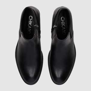 Botines de Piel Sintética - Negro - Tacón: 5 cm