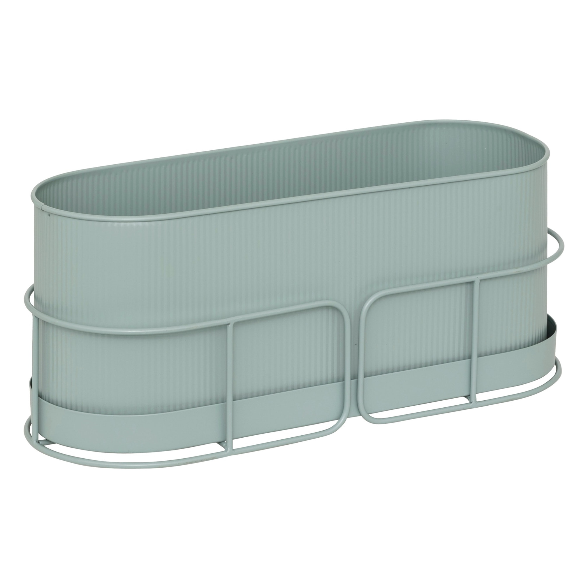Jardinera Aze 47 x 18 x 20,5 cm metal verde celadón