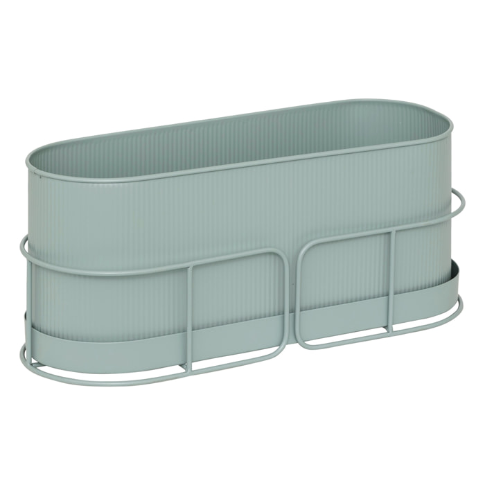 Jardinera Aze 47 x 18 x 20,5 cm metal verde celadón