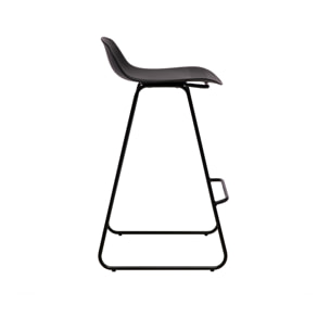 Tabourets de bar design noirs H65 cm (lot de 2) ELLA