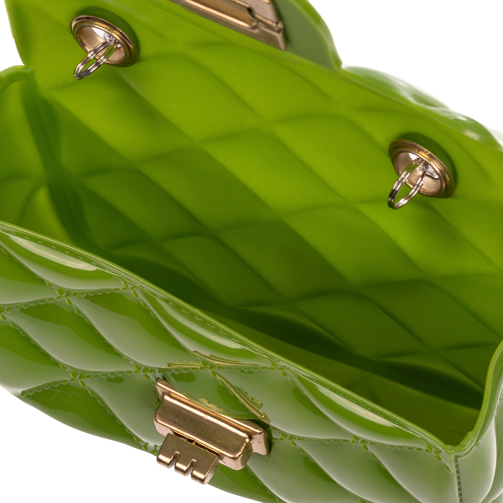 Villafalletto mini borsa a mano in PVC lucido