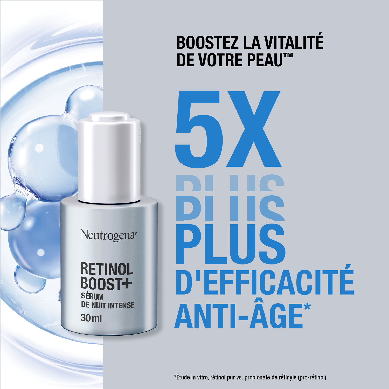 Retinol Boost - Sérum Visage de Nuit Anti-Rides Anti-Âge Intense 30ml