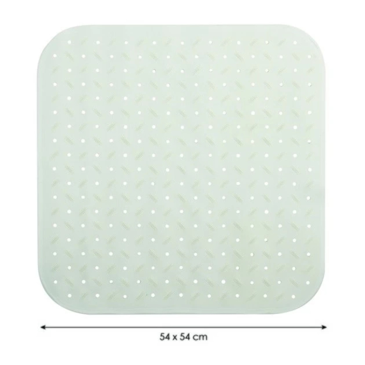 MSV Tapis Fond de douche antidérapant Caoutchouc CLASS 54x54cm Blanc