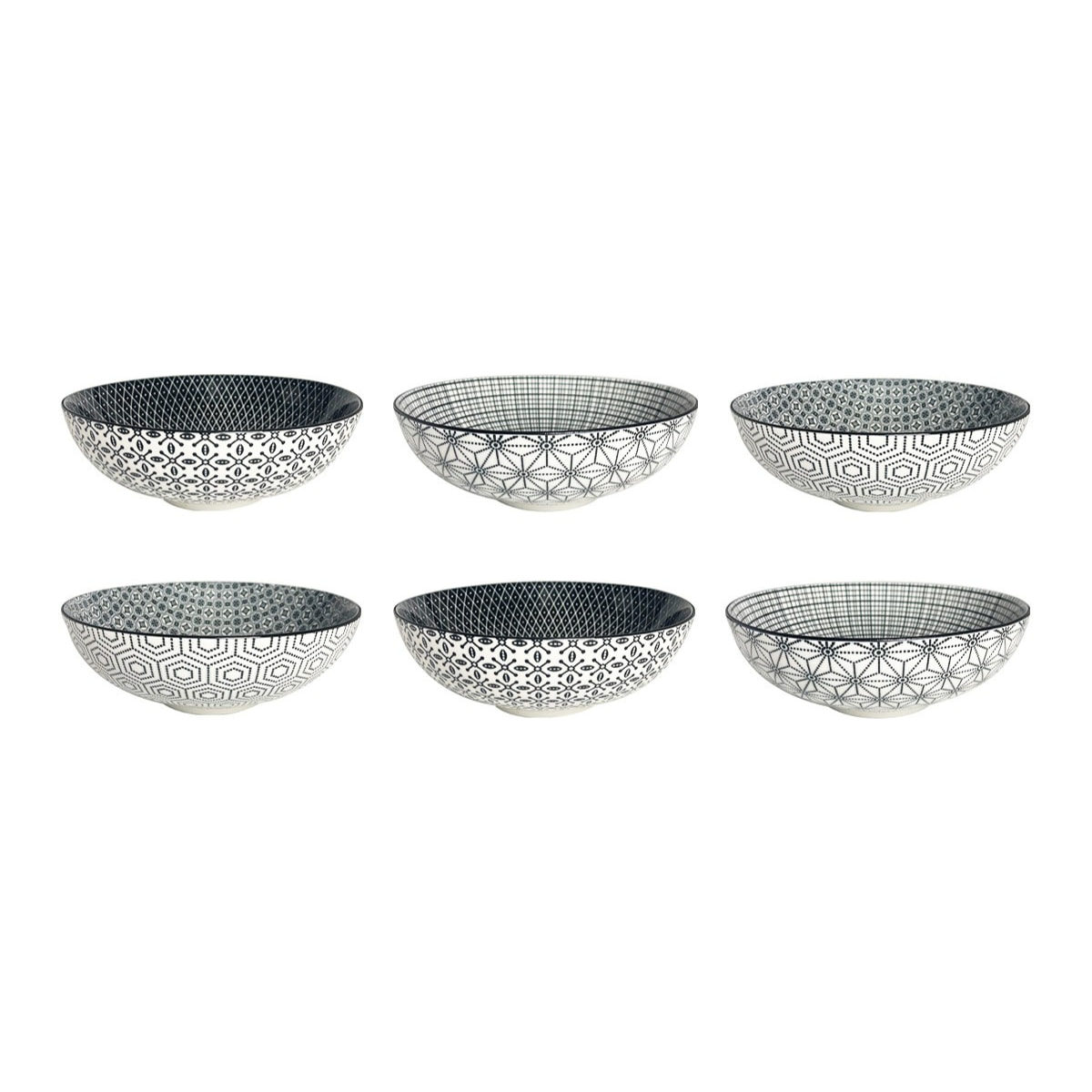 Lot de 6 assiettes creuses, KOMAE