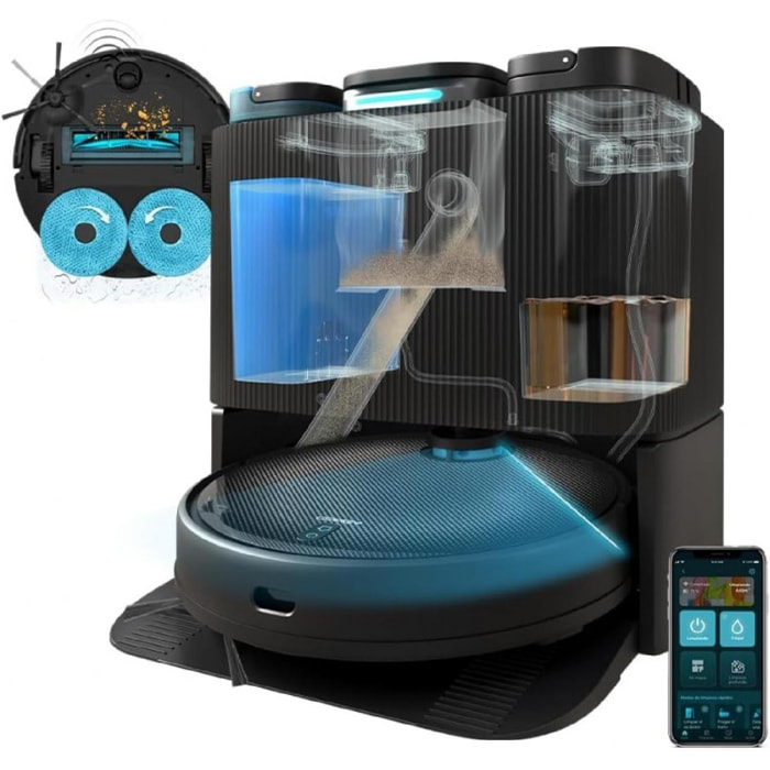 Robot Aspirateur Conga 11090 Spin Revolution Home&Wash Cecotec
