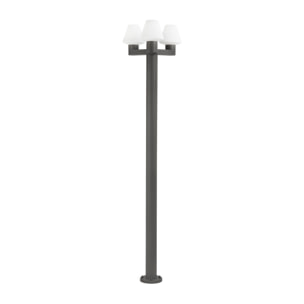 MISTU Lampadaire extérieure gris foncé 3XE27