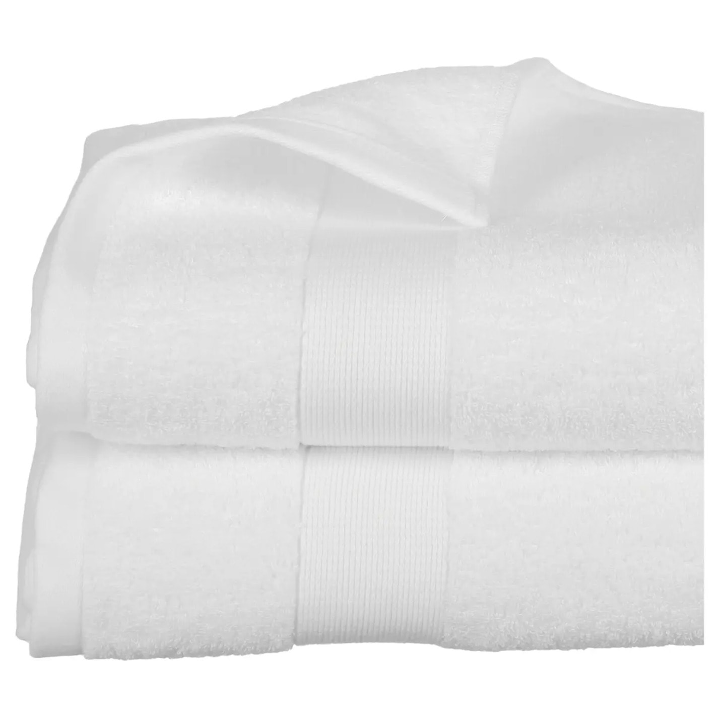 Drap de bain "Essentiel" coton blanc 100x150cm