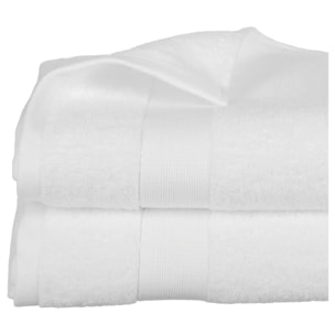 Drap de bain "Essentiel" coton blanc 100x150cm