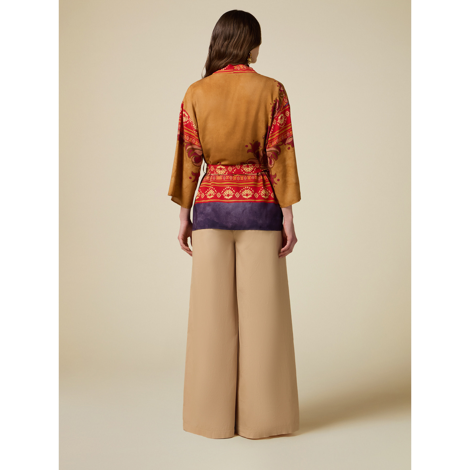 Oltre - Chaqueta kimono de viscosa - Rojo