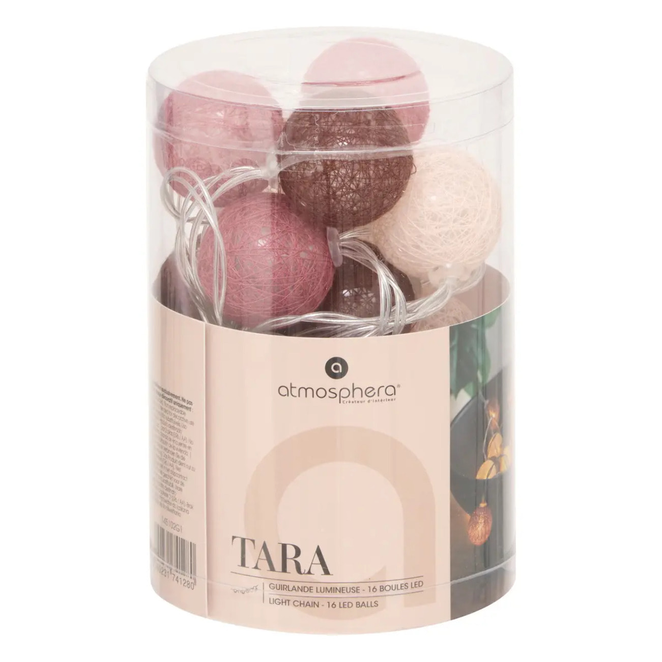 Guirlande Led pile 16 boules "Dune" D3,5cm