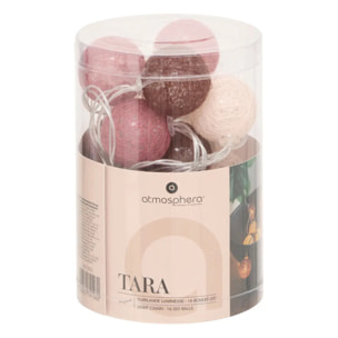 Guirlande Led pile 16 boules "Dune" D3,5cm