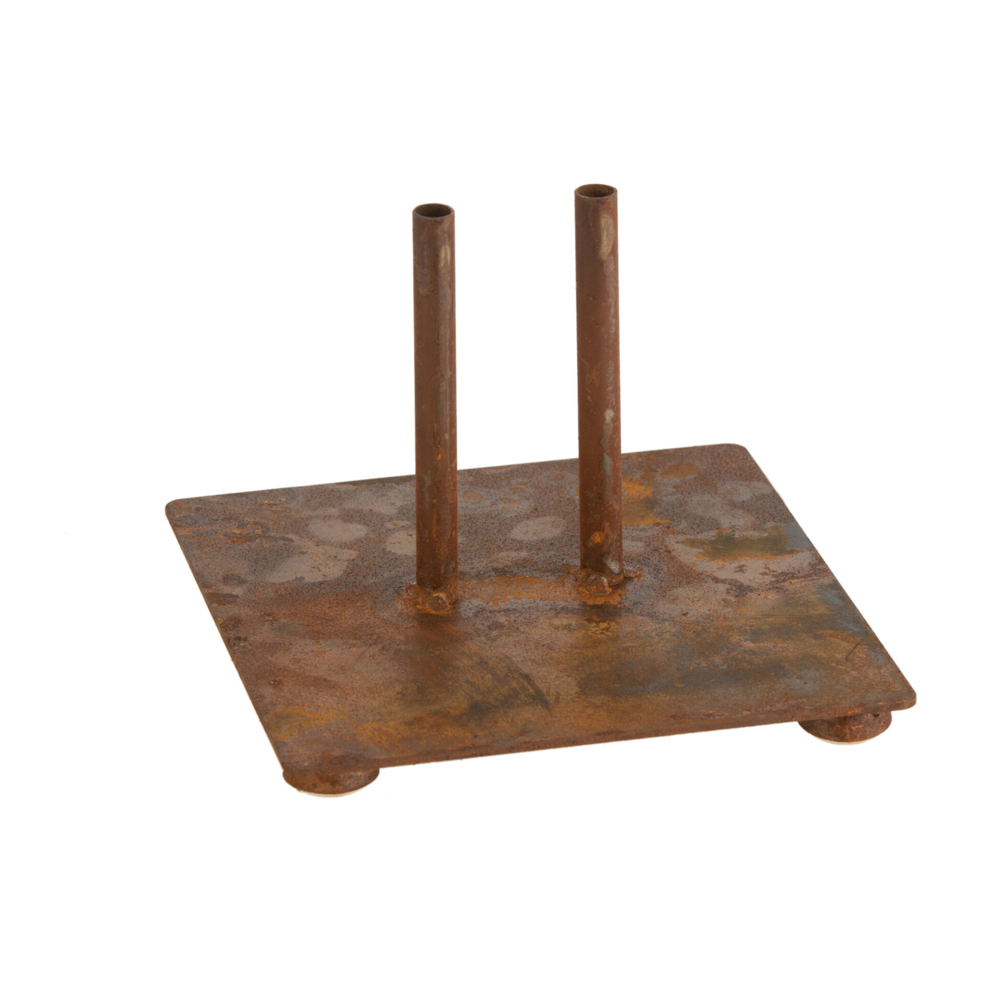 J-Line pied pour 2 piques - métal - rouille - small
