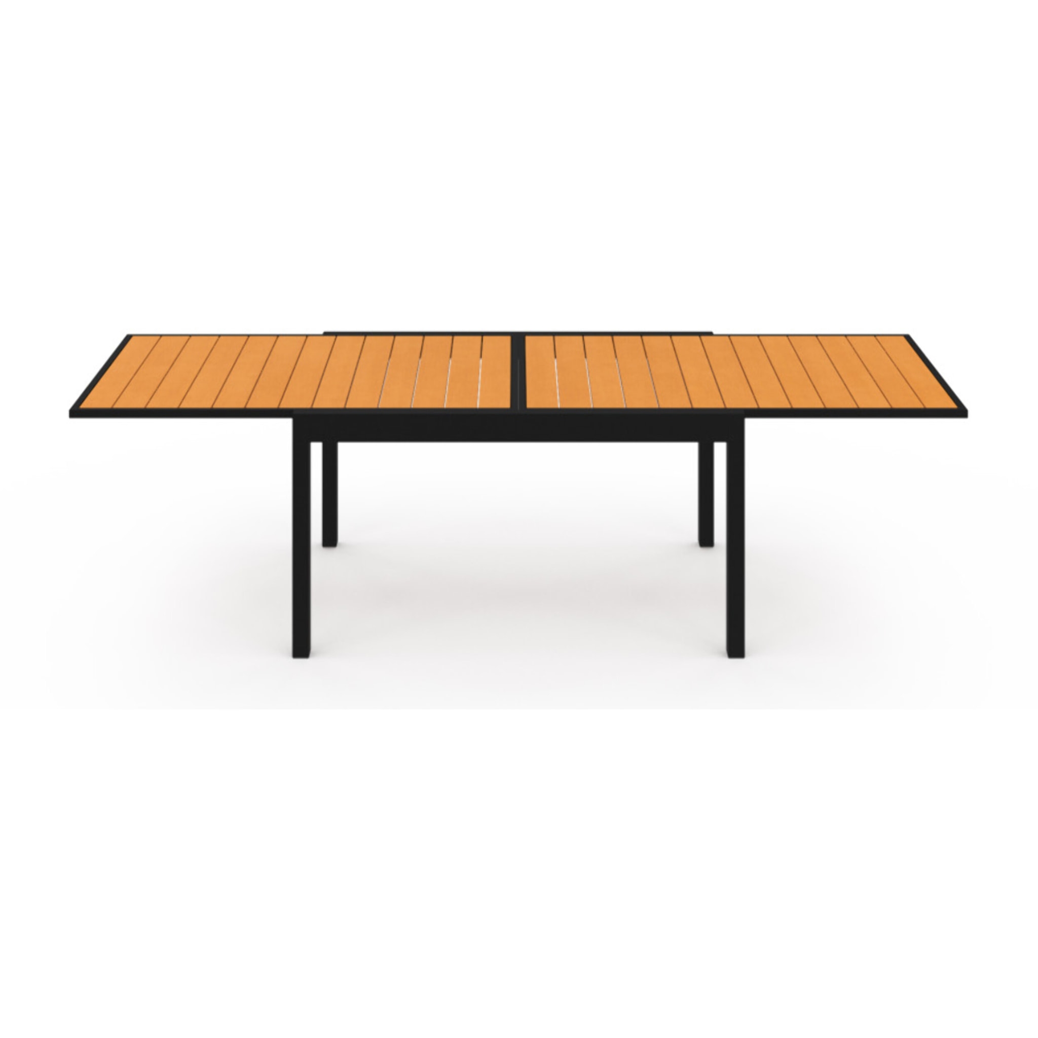 Ensemble repas extensible 12 places polywood noir et bois