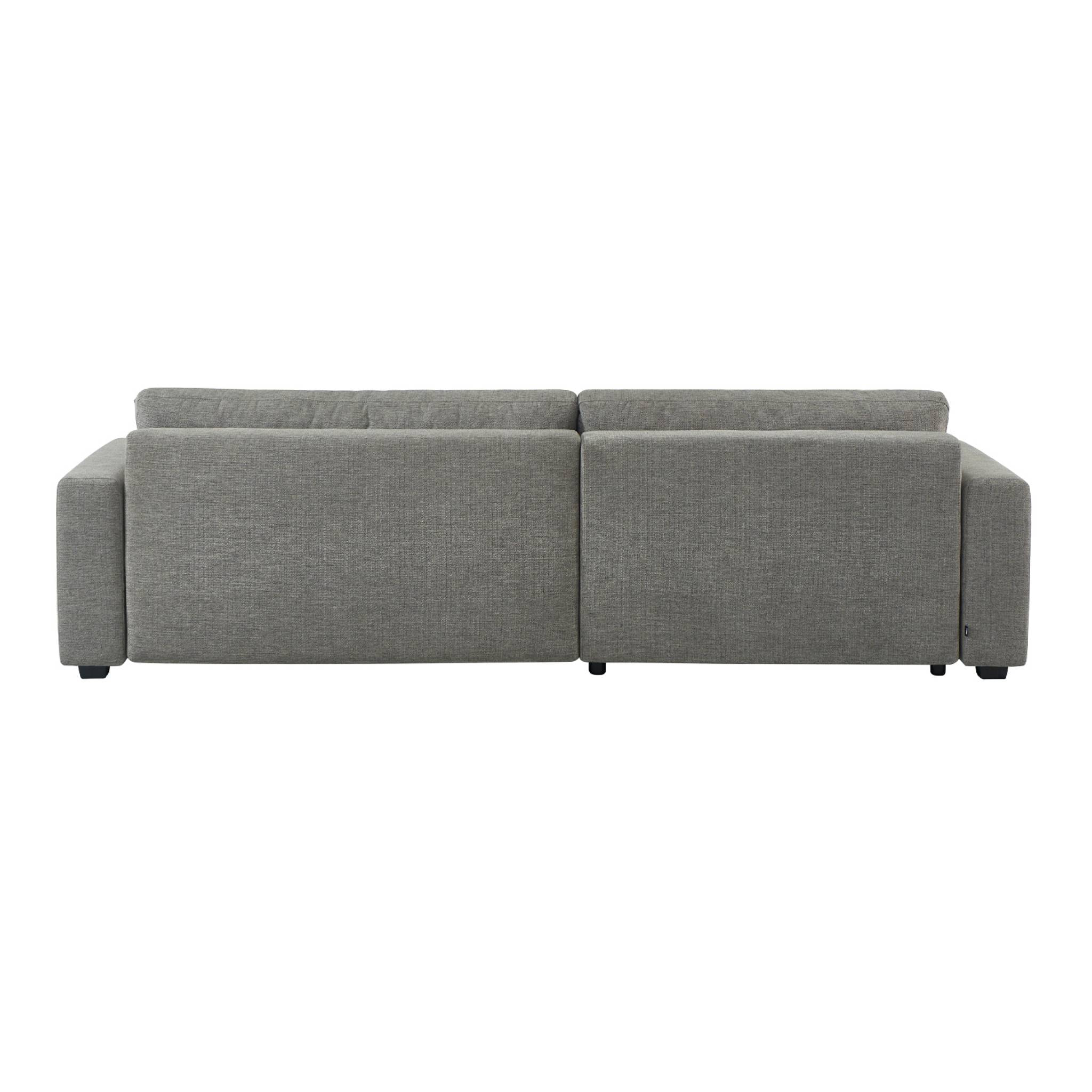 Canapé d'angle gauche convertible 3 places tissu avec coffre WIDE